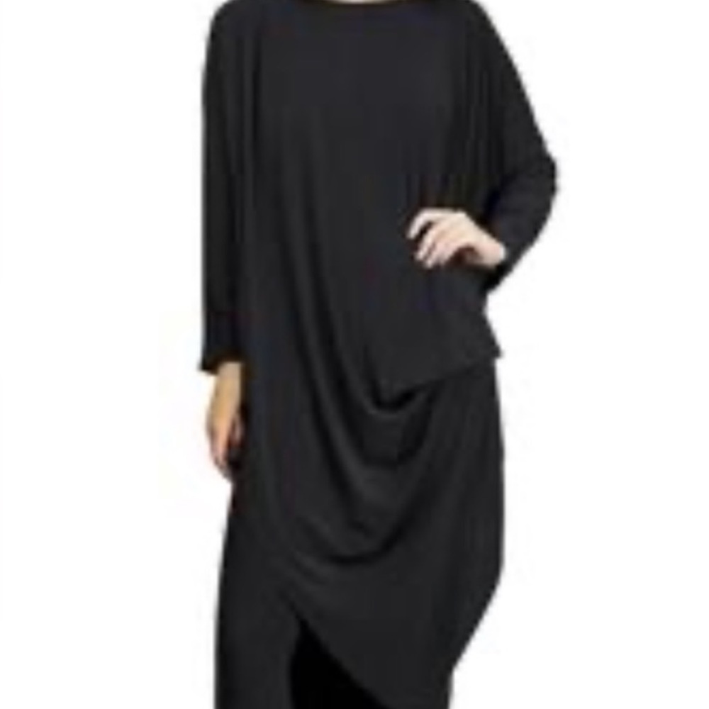 Heydari | Black Twist Top/Dress. Abstract. Funky. OOAK. Free Size. Made USA